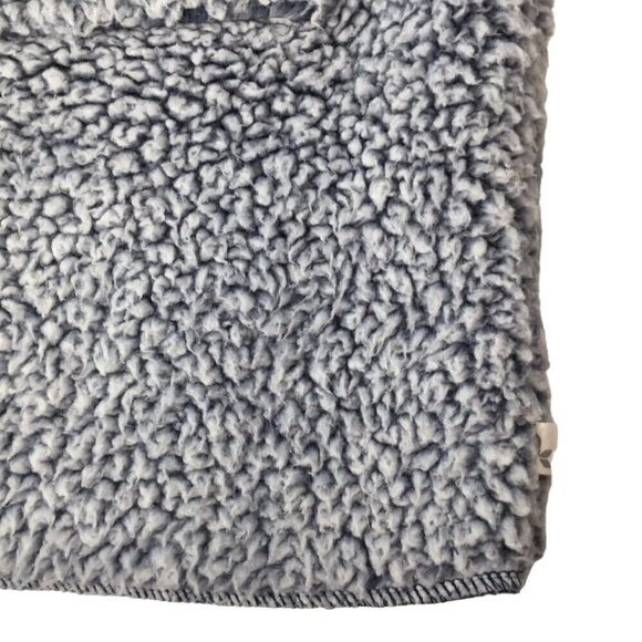 Koolaburra Ugg Sherpa Vest Two Tone Blue White Frosted Fuzzy Cozy Long Size XS - Picture 7 of 11